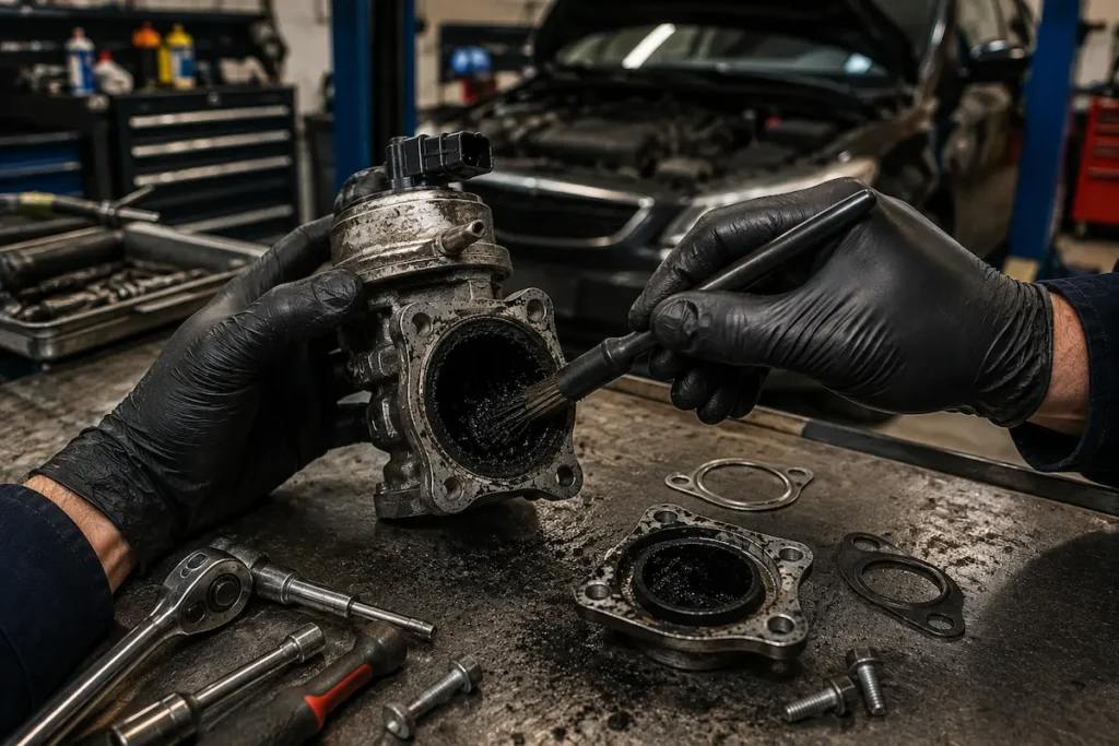 Mechanik czyści zawór EGR