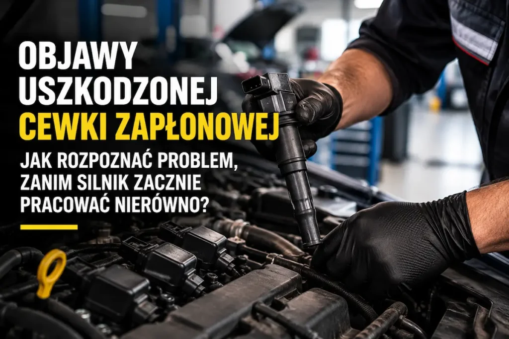 Mechanik sprawdza cewkę zapłonową w silniku - objawy uszkodzonej cewki zapłonowej.